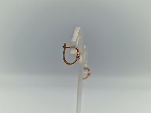 Zelta auskari ar cirkoniju, 1.12 g