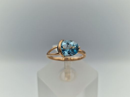 Zelta gredzens ar cirkoniju, 1.98 g, izm. 16.5