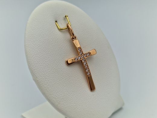 Золотой кулон с цирконом, 1.34 г