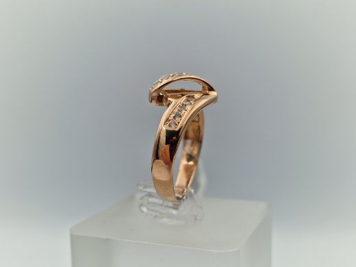 Zelta gredzens ar cirkoniju, 3.52 g, izm. 18