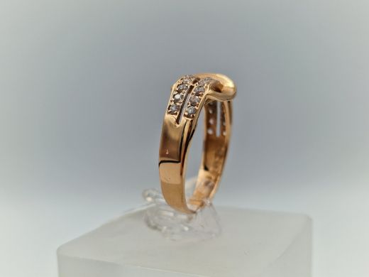 Zelta gredzens ar cirkoniju, 3.05 g, izm. 17.5