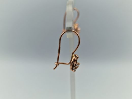 Золотые серьги с цирконом, 1.61 г