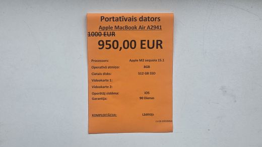 Apple Macbook Air A2941 1 gb