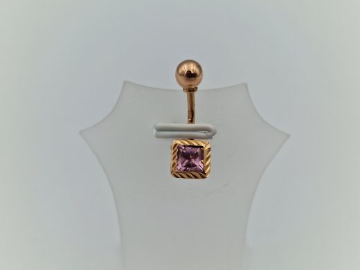 Золотой кулон с цирконом, 1.02 г