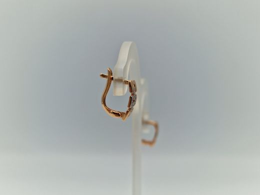 Zelta auskari ar cirkoniju, 1.78 g