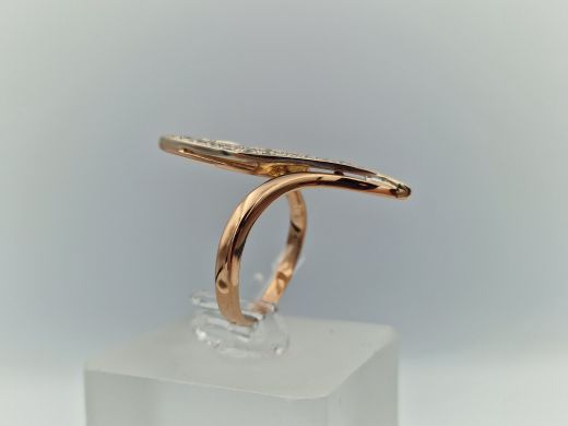 Zelta gredzens ar cirkoniju, 4.25 g, izm. 18