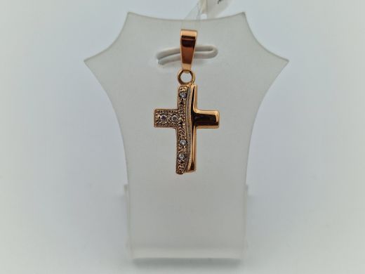 Золотой кулон с цирконом, 1.24 г