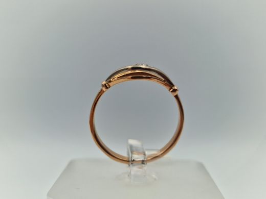 Золотое кольцо с цирконом, 2.11 г, разм. 17.5