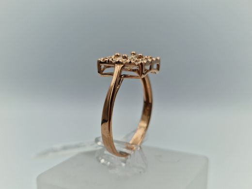 Zelta gredzens ar cirkoniju, 2.73 g, izm. 19