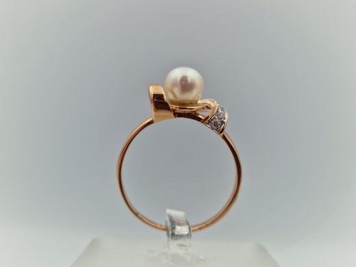 Zelta gredzens ar cirkoniju, 2.64 g, izm. 18