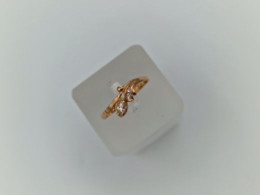 Zelta gredzens ar cirkoniju, 1.63 g