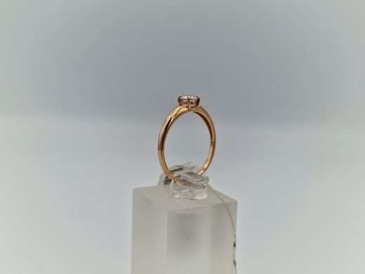 Zelta gredzens ar cirkoniju, 1.39 g, izm. 17.5