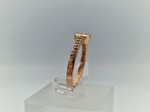 Zelta gredzens ar cirkoniju, 2.34 g, izm. 18