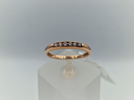 Zelta gredzens ar cirkoniju, 1.58 g, izm. 18.5