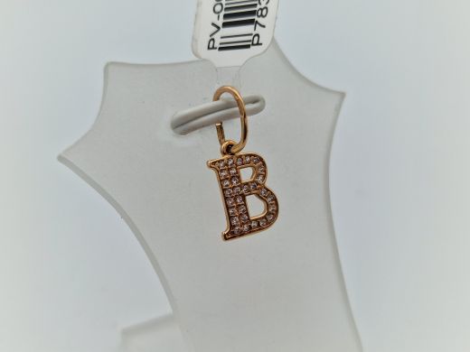 Золотой кулон с цирконом, 0.6 г