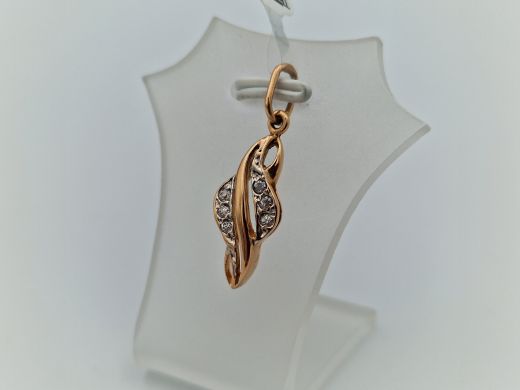 Золотой кулон с цирконом, 1.5 г