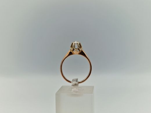 Zelta gredzens ar cirkoniju, 2.66 g, izm. 16