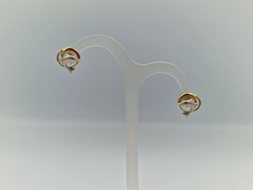 Zelta auskari ar briljantu, 3.36 g