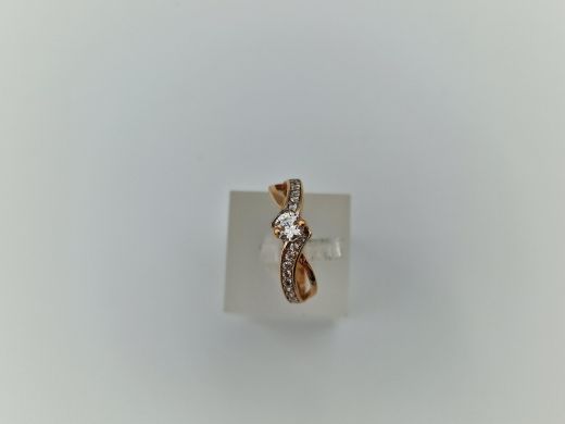 Zelta gredzens ar cirkoniju, 1.98 g, izm. 15.5