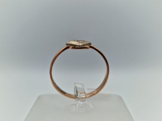 Zelta gredzens ar cirkoniju, 1.86 g, izm. 18