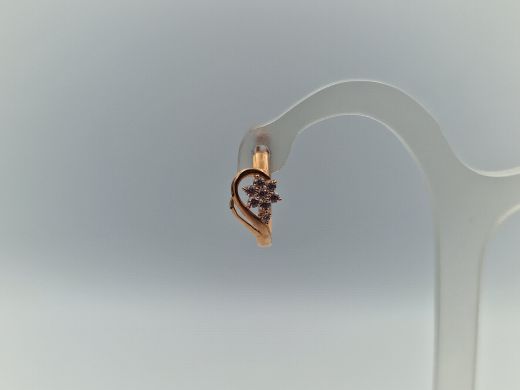 Zelta auskari ar cirkoniju, 1.31 g