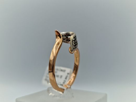 Zelta gredzens ar cirkoniju, 4.03 g, izm. 18