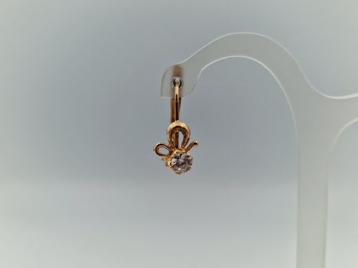 Zelta auskari ar cirkoniju, 2.16 g