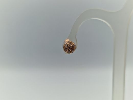 Zelta auskari ar cirkoniju, 1.25 g