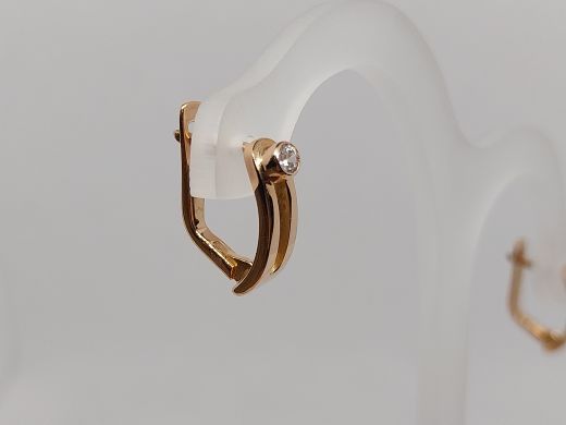 Zelta auskari ar cirkoniju, 3.18 g