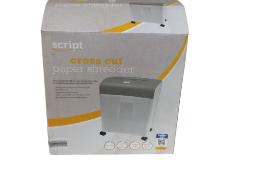 Script Cross Cut Paper Shredder