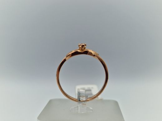 Zelta gredzens ar cirkoniju, 1.54 g, izm. 18