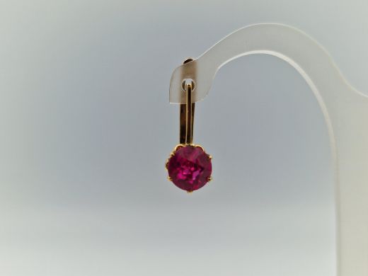 Zelta auskari ar koraļļi, 3.55 g