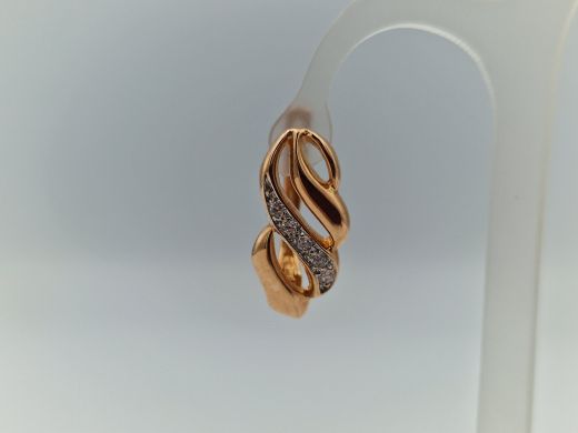 Zelta auskari ar cirkoniju, 4.71 g