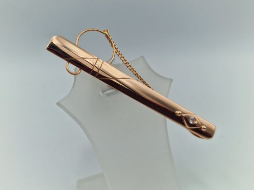 Золотой кулон с цирконом, 4.46 г