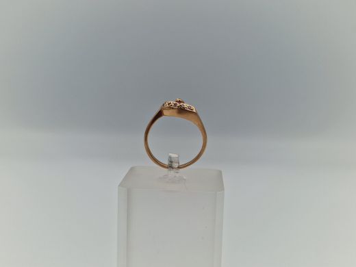 Zelta gredzens ar cirkoniju, 2.41 g, izm. 17