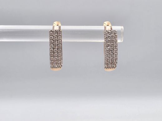 Zelta auskari ar cirkoniju, 1.56 g