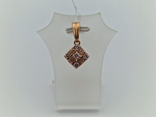 Zelta kulons ar cirkoniju, 1.58 g