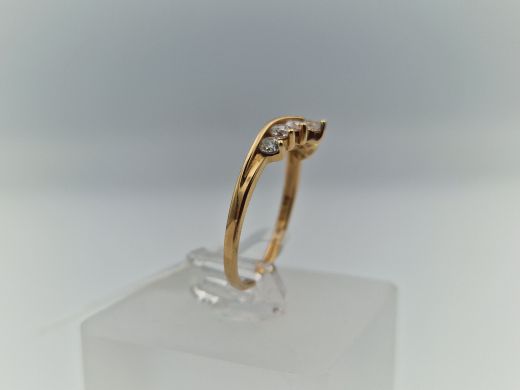 Zelta gredzens ar cirkoniju, 2.01 g, izm. 17.5