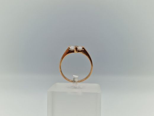 Zelta gredzens ar cirkoniju, 2.64 g, izm. 18.5