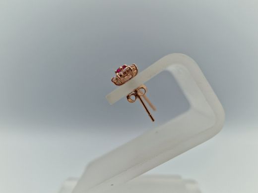 Zelta auskari ar cirkoniju, 0.57 g