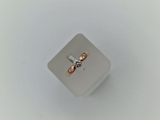 Zelta gredzens ar cirkoniju, 1.93 g, izm. 16