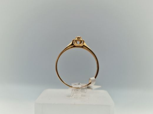 Zelta gredzens ar briljantu, 1.29 g, izm. 17.5