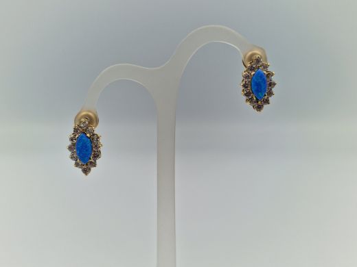 Zelta auskari ar cirkoniju, 3.57 g