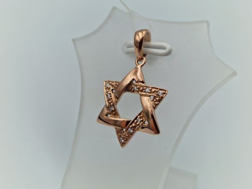 Золотой кулон с цирконом, 1.38 г