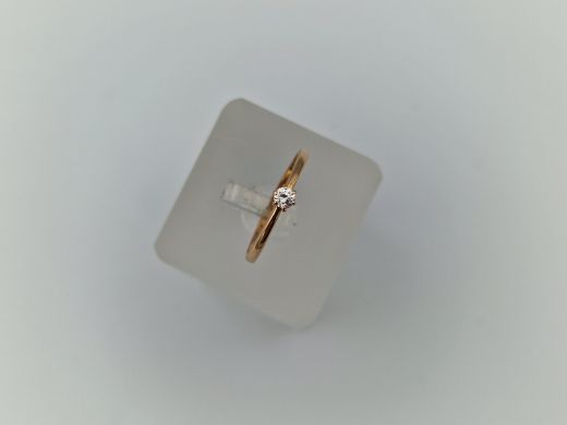 Zelta gredzens ar cirkoniju, 1.15 g, izm. 17