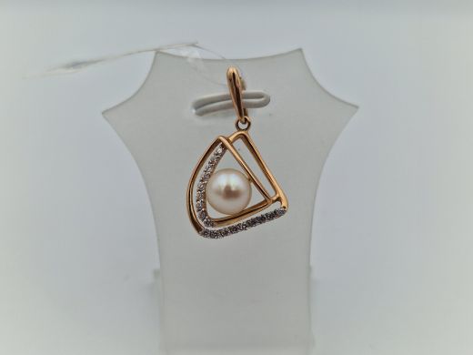 Zelta kulons ar cirkoniju, 1.79 g