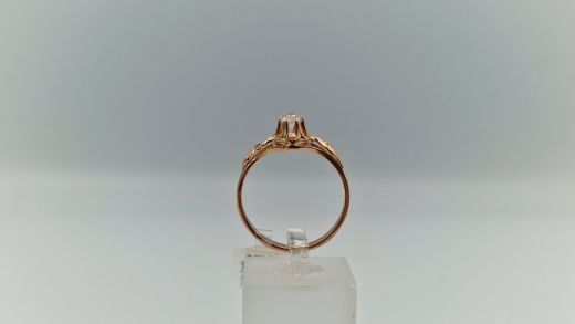 Zelta gredzens ar cirkoniju, 2.52 g, izm. 18.5