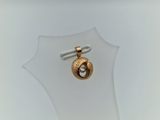 Zelta kulons ar briljantu, 0.7 g