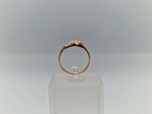 Zelta gredzens ar cirkoniju, 1.27 g, izm. 17.5