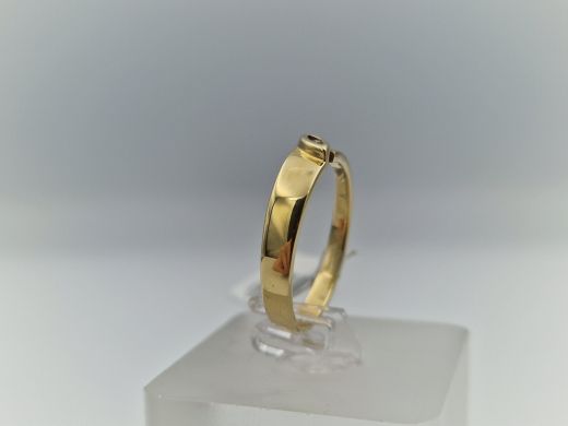 Zelta gredzens ar cirkoniju, 2.66 g, izm. 17.8